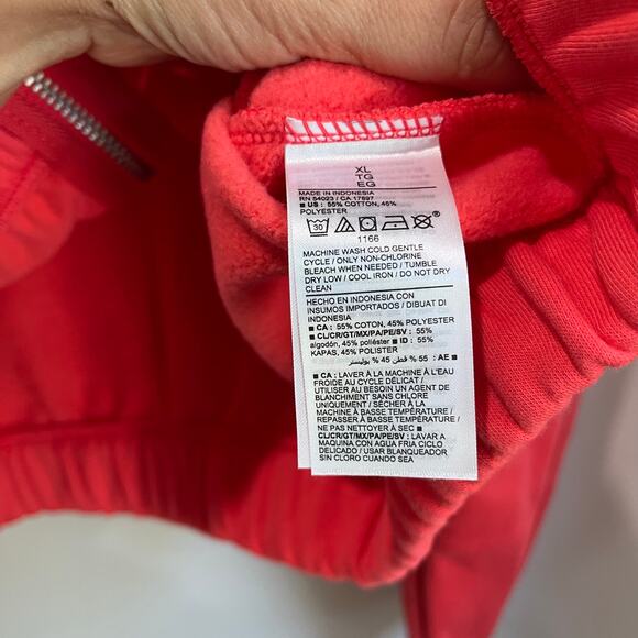 Old Navy Coral Cropped Zip Up Hoodie Casual Athleisure Size XL - Picture 7 of 7